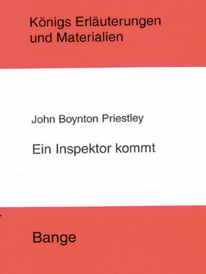 cover image of Ein Inspektor kommt (An Inspector Calls). Textanalyse und Interpretation.